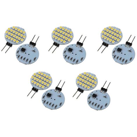 Lot de 10 LED G4 12V pour éclairage avant de rétroviseur, en forme de disque