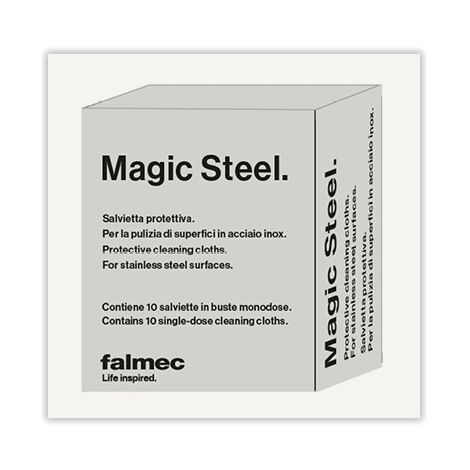 Lot de 10 lingettes nettoyantes pour inox 115997 – Protection anti-traces – Fini impeccable sur surfaces en acier inoxydable – Falmec