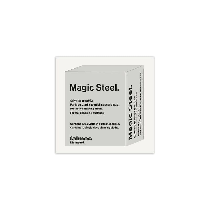 Falmec - Lot de 10 lingettes nettoyantes pour inox Magic Steel 115997