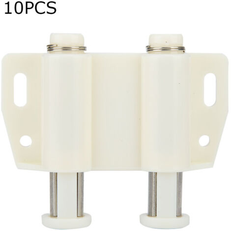 Lot de 10 loquets magnétiques en plastique ABS pour portes de placard, amortisseurs et butées de rebond.