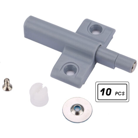 Lot de 10 loquets magnétiques pour portes de placard, butoirs de tiroir sans amortisseur (petit format)