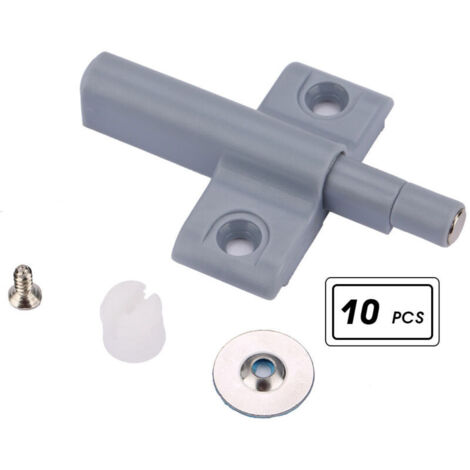 Lot de 10 loquets magnétiques pour portes de placard, butoirs de tiroir sans amortisseur (petit format)
