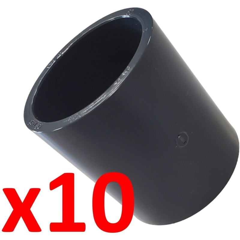 Piscineo - Lot de 10 Manchons à coller Pvc pression diam. 50