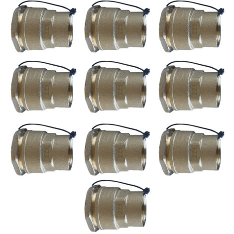Lot de 10 Manchons laiton droit PEHD Ø25 Femelle 3/4" (20/27) - ACS 16 Bars - Arco