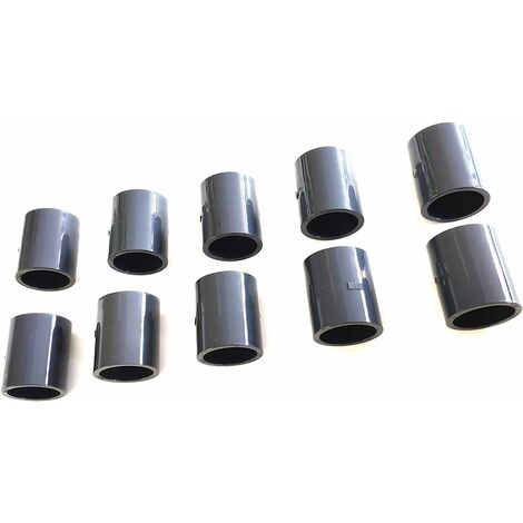 Lot de 10 Manchons PVC Pression / 32 mm intérieur F/F PN16 / Piscine et arrosage / égale 32mm