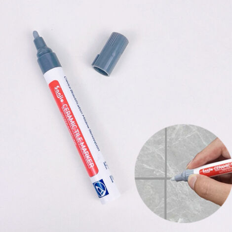 Lot de 10 marqueurs pour carrelage gris clair, pour peinture sur carrelage, pour calfeutrage, pour réparation de joints