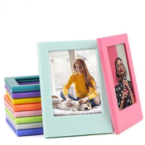Lot de 10 mini cadres photo magnétiques, cadre photo magnétique 2x3" pour réfrigérateur, compatible avec Fujifilm Polaroid Instax Mini, petit support photo pour réfrigérateur ou table.