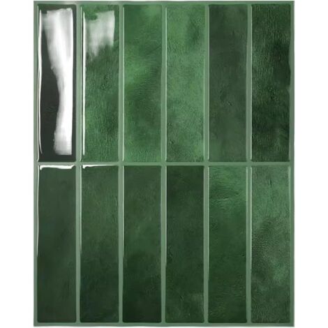Lot de 10 Miroirs Autocollants - Décor Mural 3D à Décoller (29x23 cm) pour Crédence et Salle de Bain, Autocollants Réfléchissants Incassables