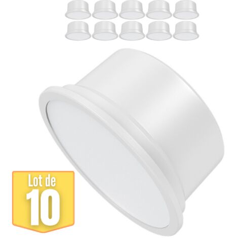 Lot de 10 modules LED 5W, GU10, MR16, 4000K, 430lm, 110°, pour spots encastrables