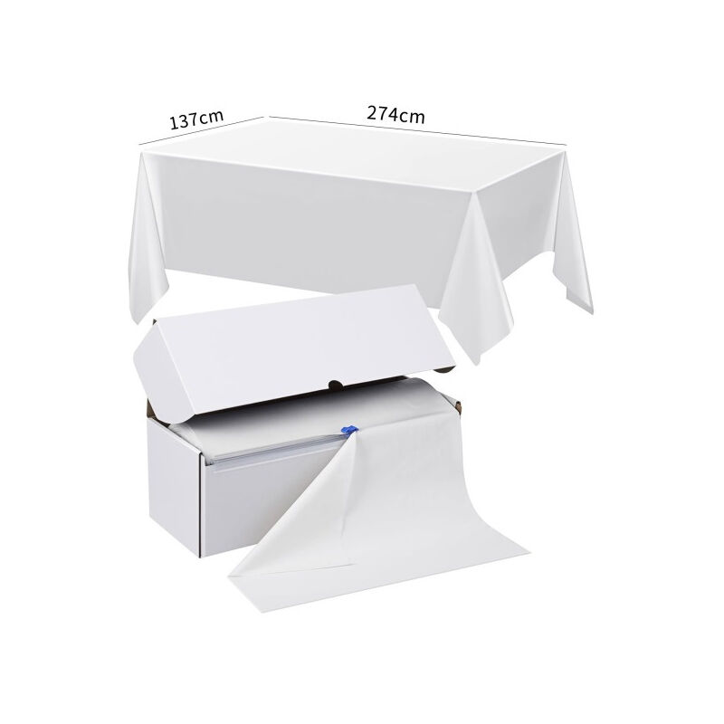 Sjqka - Lot de 10 nappes jetables en plastique, 137274 cm, nappes pour fêtes, nappes décoratives pour tables rectangulaires, nappe en plastique