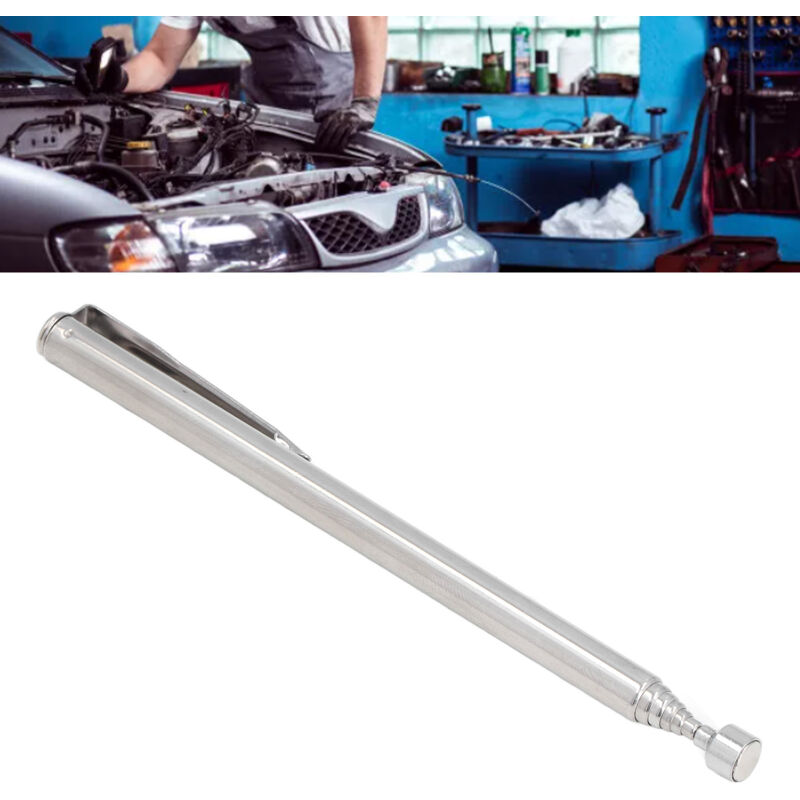 Lot de 10 outils de ramassage magnétiques télescopiques en acier inoxydable avec clip de poche