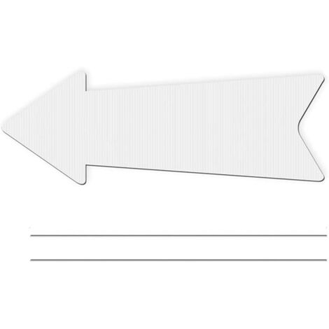 Lot de 10 panneaux de cour vierges avec piquets, plaques de jardin à faire soi-même pour les marques de direction de mariage en plein air, panneaux en métal et plastique pour pelouse, panneaux de