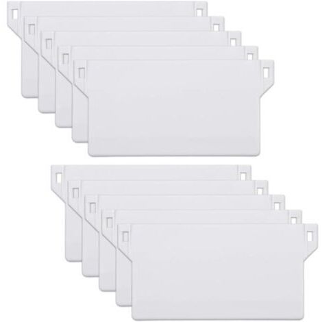 Lot de 10 panneaux de lestage, pour stores verticaux, poids de 125 mm (blanc)