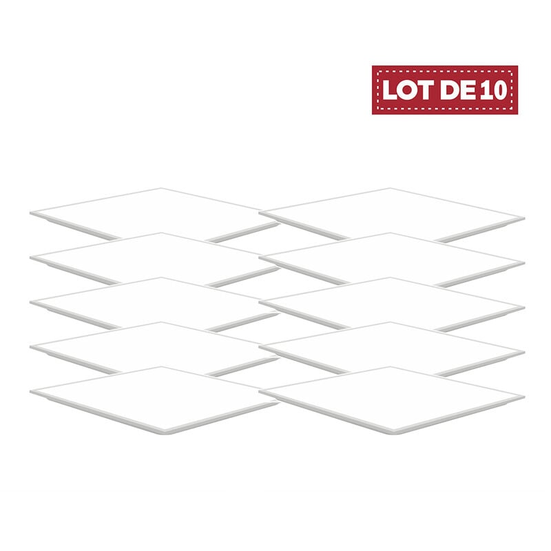 Lot de 10 - Panneaux led 60x60 40W Blanc froid 6000K Haute Luminosité / Économique Digilamp