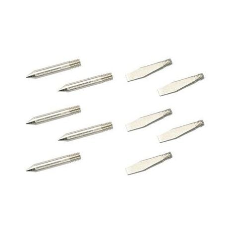 Lot de 10 pannes pour fer à souder