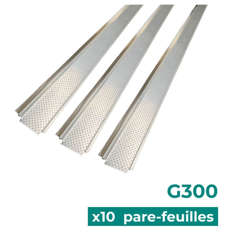 Lot de 10 pare-feuilles ALUHOME pour gouttière G300