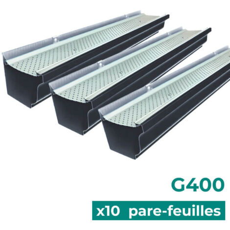 Lot de 10 pare-feuilles ALUHOME pour gouttière G400