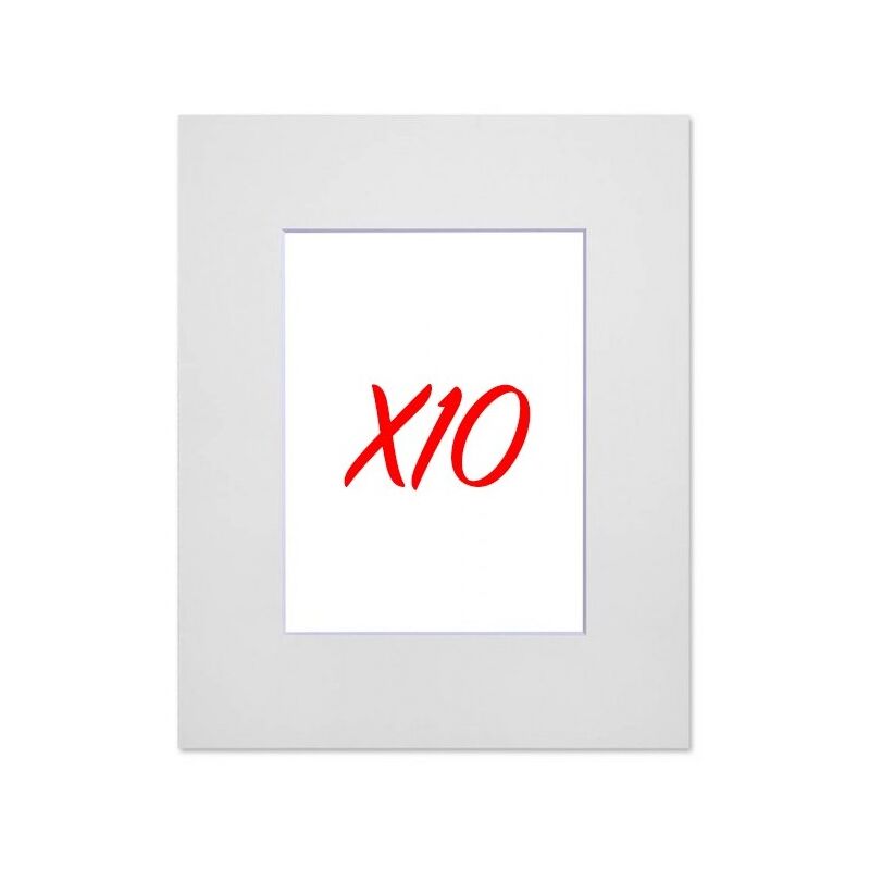 10 passe-partouts standard blanc pour cadre 24 x 30 cm - Photo 15 x 20 cm