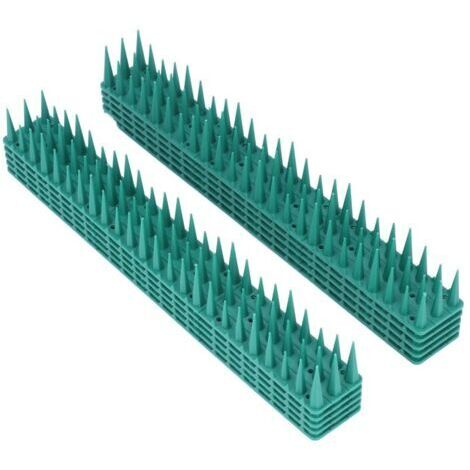 Lot de 10 pics anti-oiseaux et anti-chats de 36 cm en plastique, pour jardin.