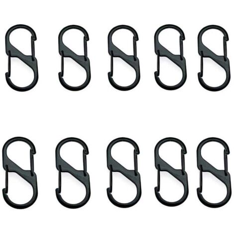 Lot de 10 Pièces S Forme Mousqueton Clips Mousquetons en Forme de S Double Mousqueton D'ouverture en Métal Mousqueton.