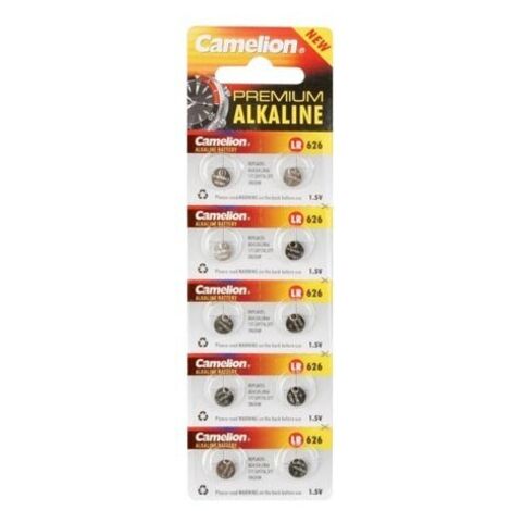 Lot de 10 piles boutons alcalines LR626 1.5V – Capacité 15 mAh – Dimensions Ø 6,8 x 2,6 mm – Compatible appareils électroniques – Microbatt - RI518
