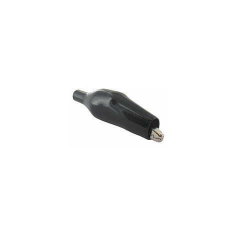 Lot De 10 Pinces Alligator 50mm. Gainé Noir (positif). Réassort De Notre Coffret 9218341.