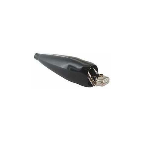 Lot De 10 Pinces Clip 10a. Gainé Noir (positif). Réassort De Notre Coffret 9218341.