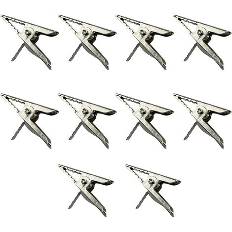 Lot de 10 pinces en alliage métallique- Accessoires de décoration pour sapin de Noël - Décoration de fête de mariage - Blanc argenté, SEMAket