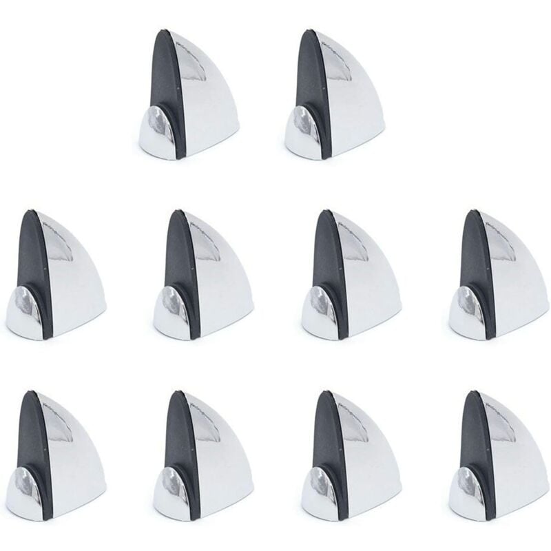 Lot de 10 pinces en verre pour étagère en bois/verre, support en bois en forme de bouche de poisson, serrage réglable de 3 à 16 mm d'épaisseur,