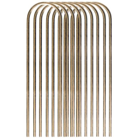 Lot de 10 piquets de fixation 10 cm en U pour toiles de paillages jardin Fixation pour paillis