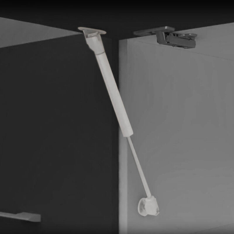 Emuca - 1274925 Lot de 10 pistons pour portes Relevable h, 5kg, course 100mm, avec loquets, acier et plastique, gris métallisé