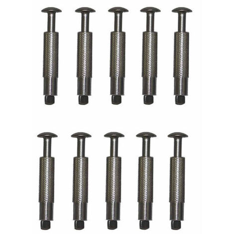 Lot de 10 pitons douille inox 12 mm – Longueur 6,5 cm – Fixation pour bâches de piscine béton – Installation durable – Jardiboutique