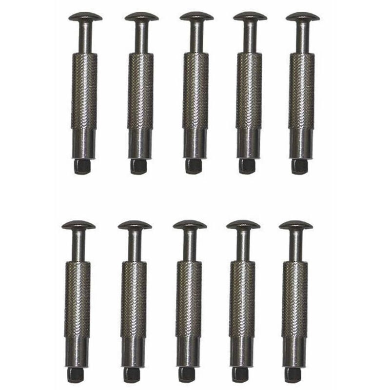 Lot de 10 Pitons douille inox ø 12 mm, pour bâche de piscine. Jardiboutique
