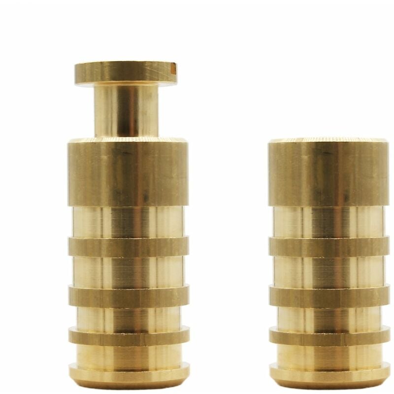 Linxor - Lot de 10 pitons escamotables en laiton - Diam 20 mm