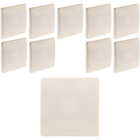 Lot de 10 plaques cache boîtes 75x 75 vis + griffes Diwone Blanc - Diwone