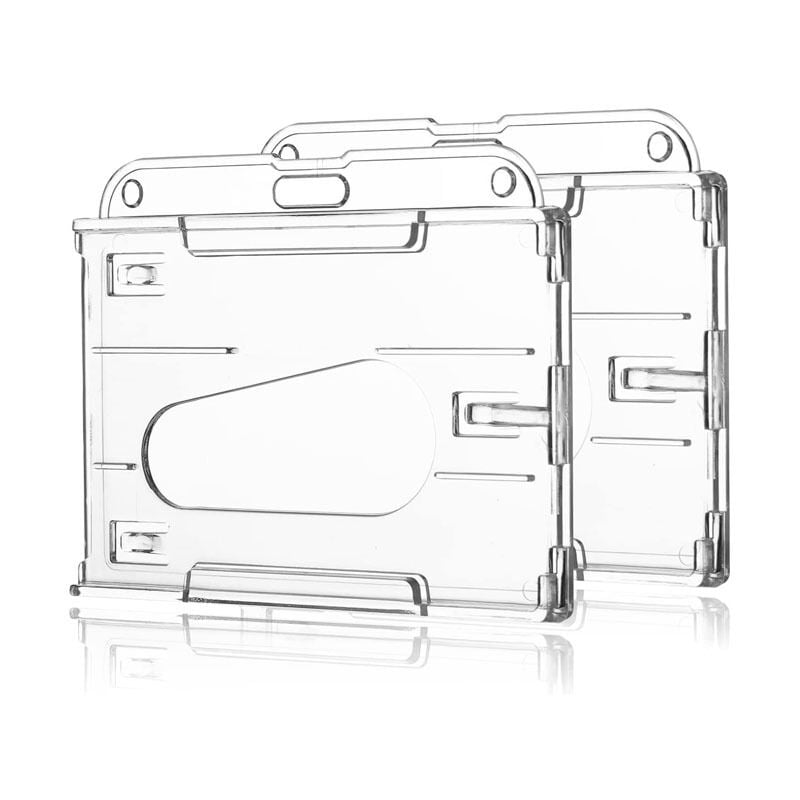 Lot de 10 pochettes horizontales en plastique transparent pour cartes d'identité, cartes de crédit, cartes de visite