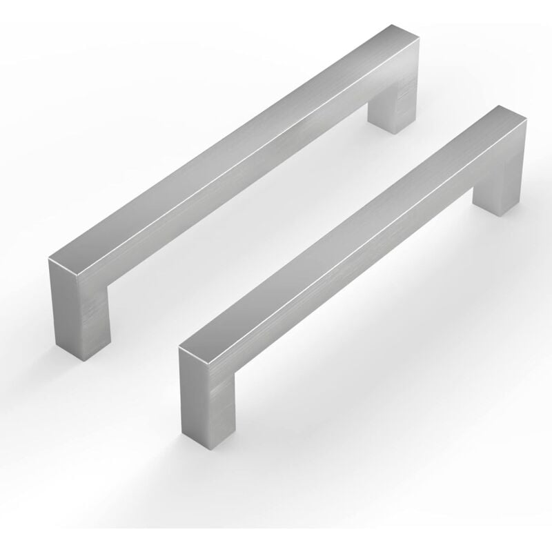Lot de 10 Poignee de Meuble Cuisine Poignée en Acier Inoxydable pour Placards Armoire Tiroirsuble Argenté - 128MM