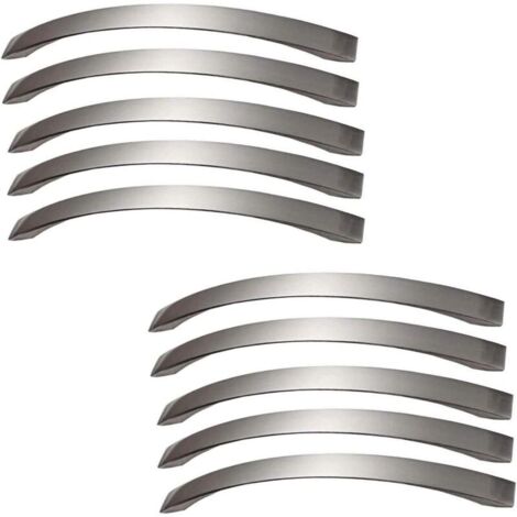 Lot de 10 poignee de meuble cuisine chromées Poignées de porte Nickel Brossé poignee de cuisine poignée cuisine inox entraxe 160mm