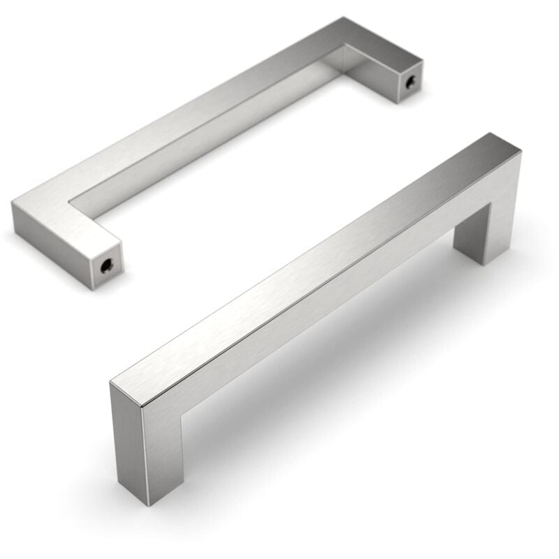 Lot de 10 Poignee de Meuble Cuisine Entraxe 128mm Acier Inoxydable Poignée Meuble Cuisine Poignées pour Placards Poignet de Porte Cuisine Poignet