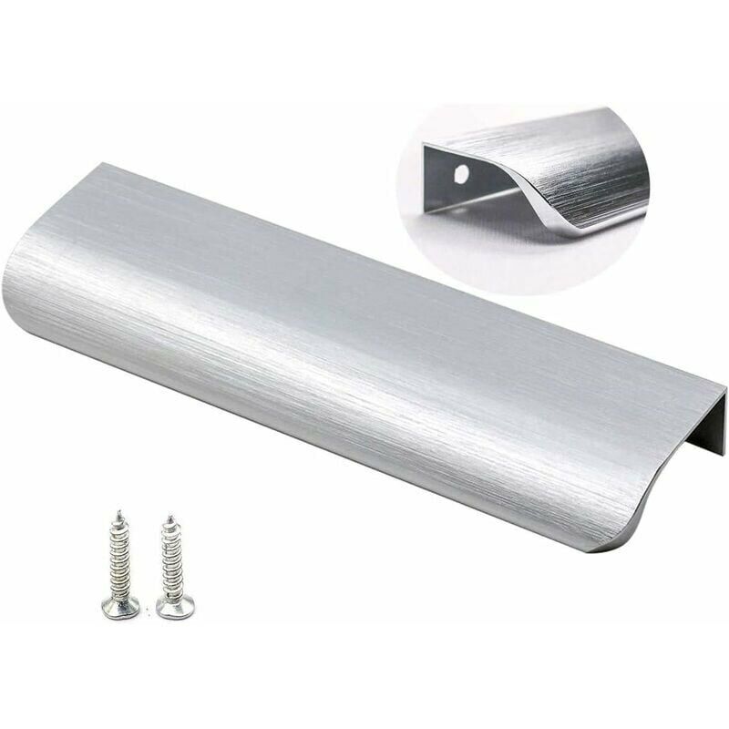 Lot de 10 Poignée Invisible Poignée de Meuble Cuisine Poignee -poignee de cuisine Poignee Tiroir Laiton en Alliage d'Aluminium Entraxe 150mm