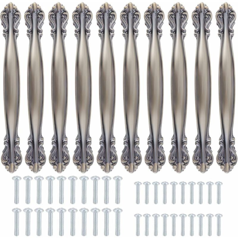 Lot de 10 poignées d'armoire vintage en forme d'arc antique - poignées de porte de meuble,poignée de meuble vintage, poignée de porte de meuble