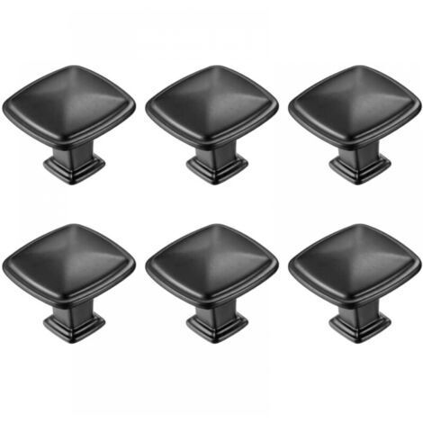 Lot de 10 poignées de placard de cuisine noires, poignées de porte, tiroirs, boutons de meubles de cuisine – 30 mm
