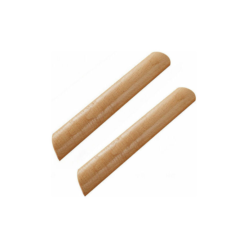 Lot de 10 Poignées de Placard en Bois Forme Éventail Poignée pour Meuble Tiroir avec Vis Entraxe 192mm