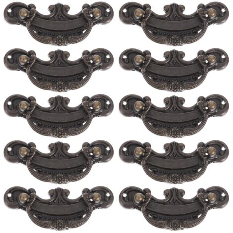 Lot de 10 poignées de tiroir noires à vendre, poignées de meuble, poignées de commode, poignées de meubles de placard