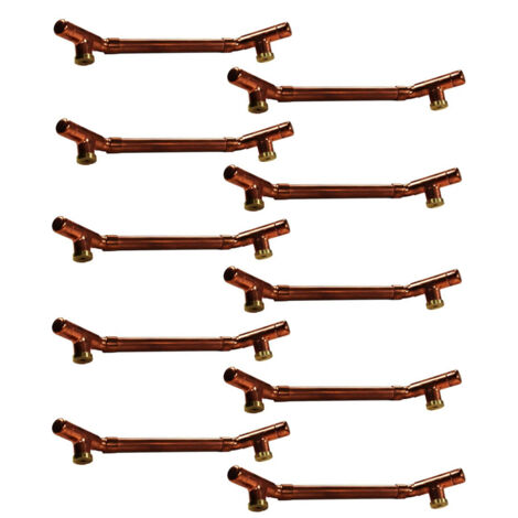 Lot de 10 Poignées élégantes en Cuivre - Entraxe 160 mm - Ø12 - Arcanaute