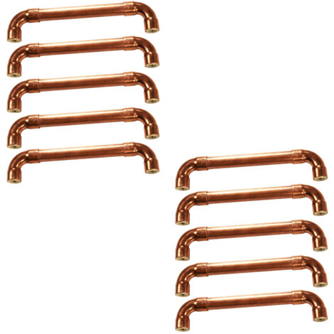Lot de 10 Poignées en matière Cuivre - Entraxe 160 mm - Ø12 - Arcanaute