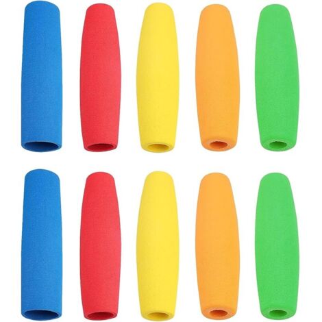 Lot de 10 poignées en mousse EVA - Cinq tailles différentes - Antidérapants et soulagent la pression - Pour brosses à dents/couverts/outils - Outil pour personnes âgées