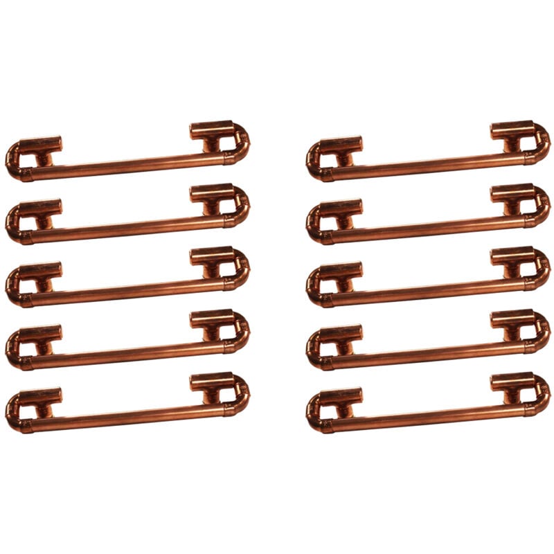 Lot de 10 Poignées designs et mobiles en Cuivre - Entraxe 160 mm - Ø12 Arcanaute