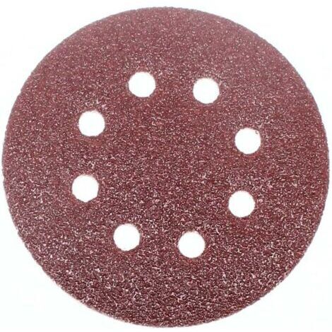 Lot de 10 Ponceuse excentrique 125 mm grain 40 - Fixation Velcro - 8 trous - Ponceuse excentrique P-D-W