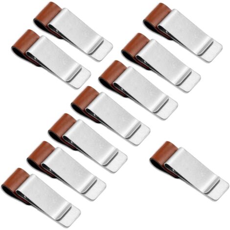 Lot de 10 porte-stylos en métal à boucle pour journal, agenda, calendrier, magazine